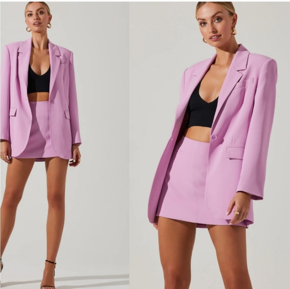 Astr the Label Laudine Oversized Blazer in pink